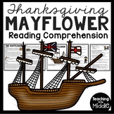 Mayflower Reading Comprehension Worksheet Plymouth Colony 