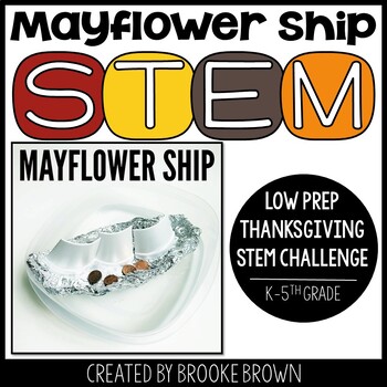 Preview of Mayflower Ship STEM Challenge - Thanksgiving STEM Activity