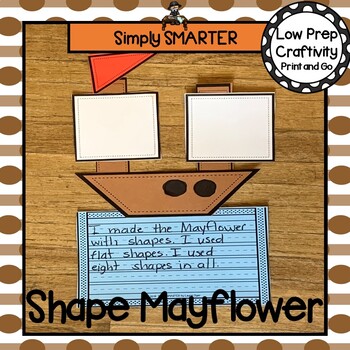 Preview of Mayflower Themed Cut and Paste Shape Math Craftivity