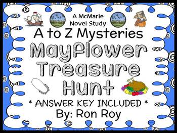 Preview of Mayflower Treasure Hunt : A to Z Mysteries (Ron Roy) Novel Study / Comprehension