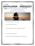 Mayflower - Webquest with Key (13 Colonies)