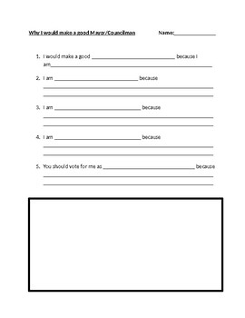 Preview of Mayor or Council Member Election Graphic Organizer