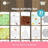 Maze Activity Set, Labyrinth Games Preschool Activity Book
