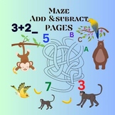 Maze Add and Subtract Puzzle