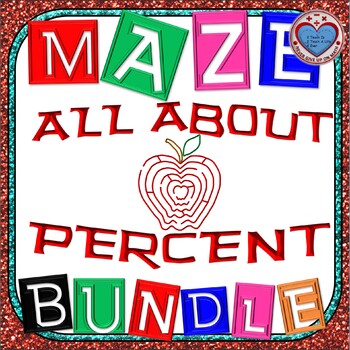Preview of Maze BUNDLE ALL ABOUT PERCENT