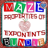 Maze - BUNDLE Properties of Exponents