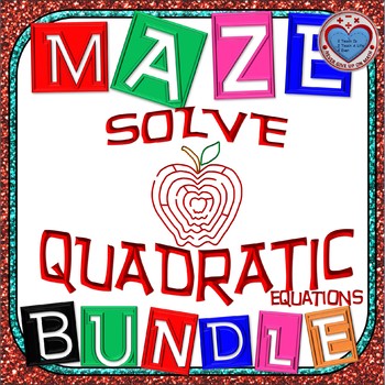 Preview of Maze - BUNDLE Solving Quadratic Equations