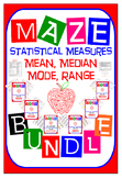 Maze - BUNDLE Statistical Measures (Mean, Median, Mode, & Range)