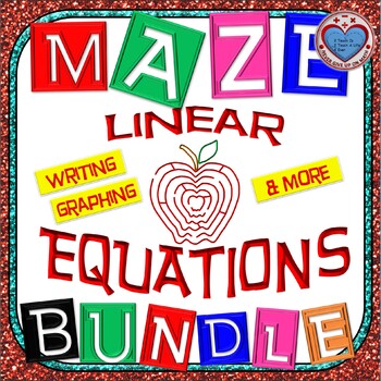 Preview of Maze - BUNDLE ALL ABOUT LINEAR EQUATIONS