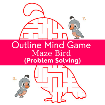 Preview of Maze Bird Game, Lining Game, Problem Solving Game, Task Cards, Fun Activities