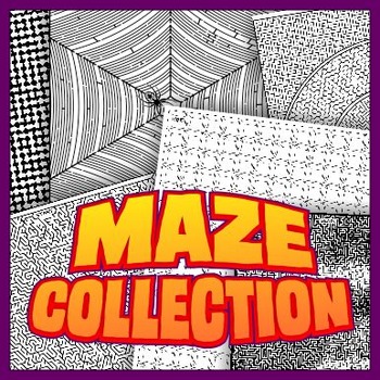 Maze Collection 1 - unique, full-page mazes by Outside the Lines