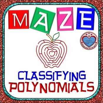 Preview of Maze - Classifying Polynomials