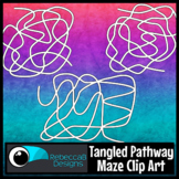 Tangled Pathway Maze Clip Art