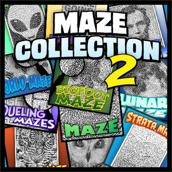 Maze Collection 2 - unique, full-page mazes