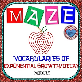 Preview of Maze - Exponential Functions: Growth/Decay Factor, Rate, Formula