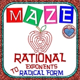 Maze - Expressing Rational Exponents in Radical Form