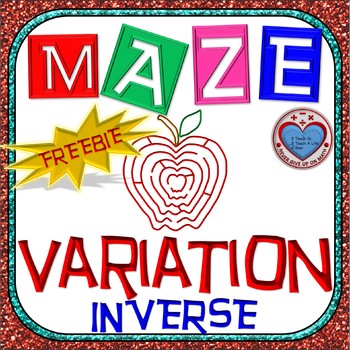Preview of Maze - FREEBIE - Rational Functions: Inverse Variation - Find the missing value
