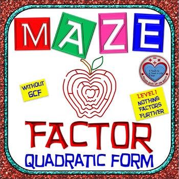 Preview of Maze - Factor Quadratic Form (NO GCF) - Level 1
