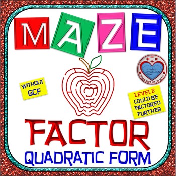 Preview of Maze - Find the Factor: Factor Quadratic Form (NO GCF) - Level 2