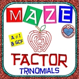 Maze - Factor Trinomials where "a" is NOT 1 (WITH GCF)