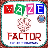 Maze - Find the GCF of Monomials