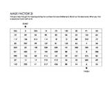 Maze Factors! Multiplication of 2's