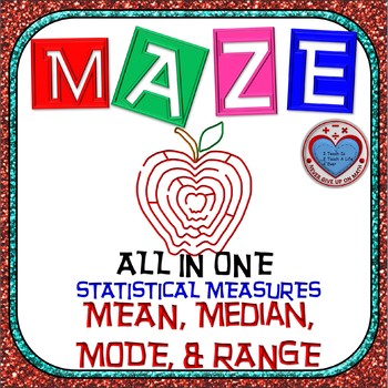 Preview of Maze - Find Mean, Median, Mode, & Range