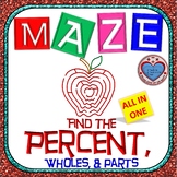 Maze - Find Percent, Parts, and Wholes