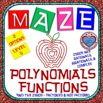 Preview of Maze - Find the Zeros of a Polynomial Functions (Level 5) - 2 OPTIONS