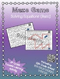 Maze Game Solving Basic Linear Equations