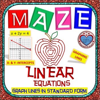 Preview of Maze - Graph Linear Equations written in Standard Form