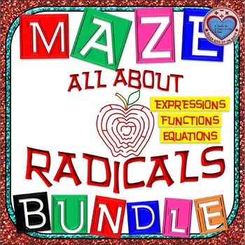 Preview of Maze - MEGA BUNDLE Radical Expressions AND Radical Equations