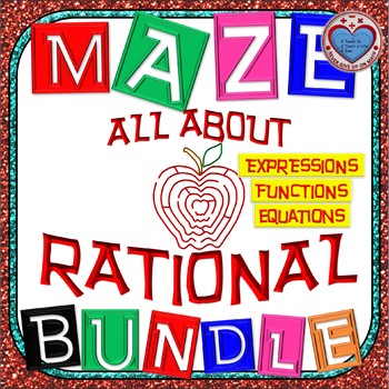 Preview of Maze - MEGA BUNDLE Rational Expressions, Rational Functions, & Equations