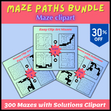 Maze Paths Bundle/ Growth Mindset Puzzle/ Mazes Clip Art/ 