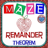Maze - Polynomial Functions & The Remainder Theorem