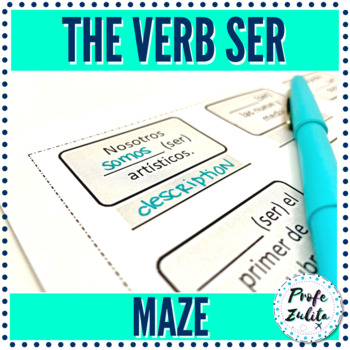 Preview of Maze | Practice conjugating the verb Ser | PDF