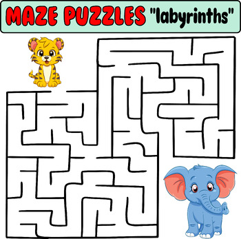 Preview of Maze Puzzle Practice Activity Worksheet -  activity book for TPT