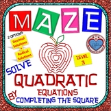 Maze - Solve Quadratic Equation by Completing the Square Level 3