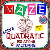 Maze - Solve Quadratic Equation by Factoring - Level 3