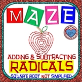Maze - Radicals - Adding & Subtracting Square Root (NOT Si