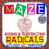 Maze - Radicals - Adding & Subtracting nth Root (NOT Simpl