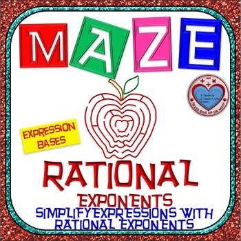 Preview of Maze - Rational Exponents - Simplify Expressions with Rational Exponents