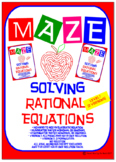 Maze - Solve Rational Equations (Level 1 - 2 Versions)