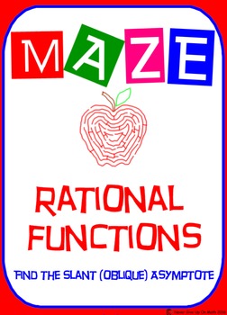 Preview of Maze - Rational Functions - Find the Slant (Oblique) Asymptote (2 Versions)
