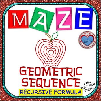 Preview of Maze - Recursive Formula of Geometric Sequence given first terms