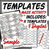 Maze Review Activity Templates (Paper and Digital) Any Subject