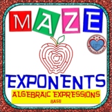 Maze - Simplifying Exponents (Algebraic Expressions)