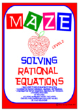 Maze - Solve Rational Equations (Level 2)