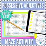 Spanish Possessive Adjectives Practice Maze | Digital & PDF