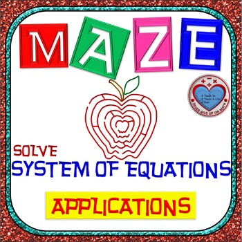 Preview of Maze - System of Equations - Applications